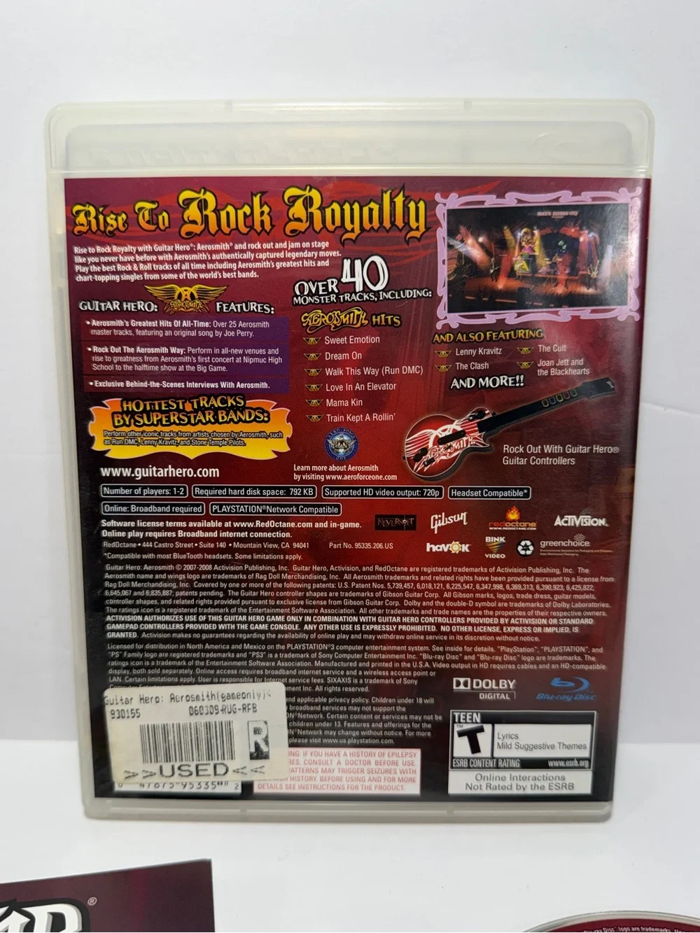 Guitar Hero Aerosmith Sony PlayStation 3 PS3 Complete Manual CIB